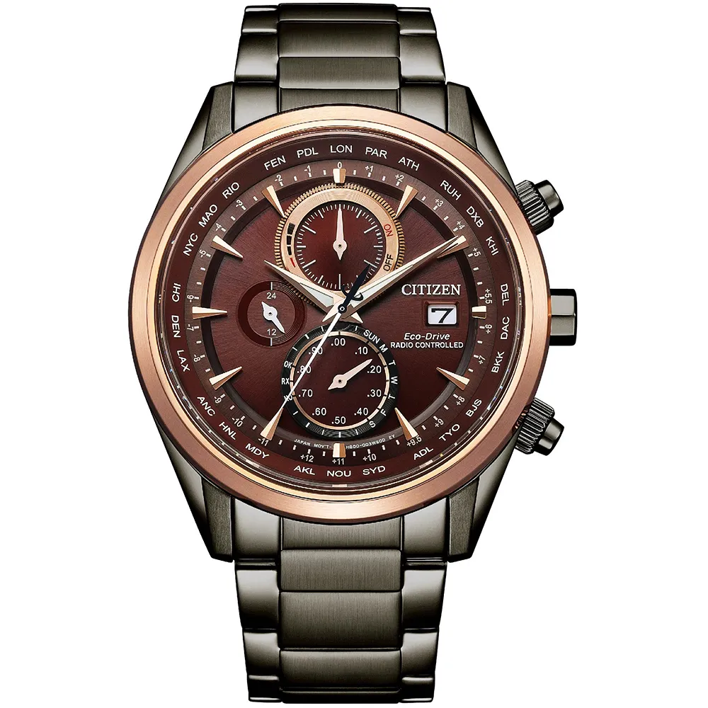 CITIZEN 星辰 光動能萬年曆抗磁電波錶/全黑/43mm/AT8265-81E 歷史價格詳細信息