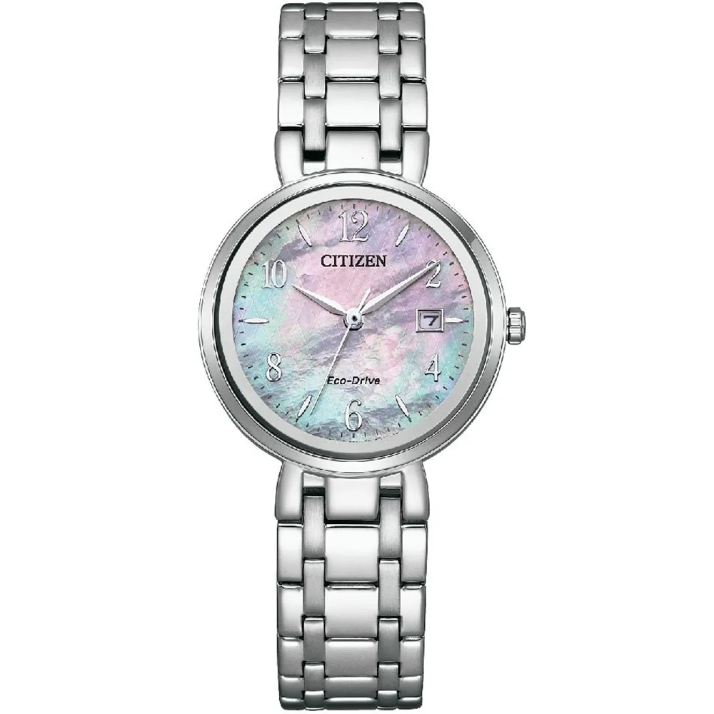 CITIZEN 星辰 光動能典雅白蝶貝氣質女錶/銀/28.3mm/EW2690-81Y 歷史價格詳細信息