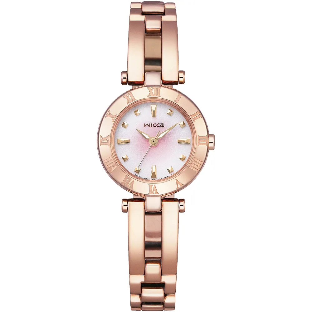 CITIZEN 星辰 Wicca KP2-621-95 台灣限定款太陽能女錶-玫瑰金x粉色漸層/24mm 歷史價格詳細信息