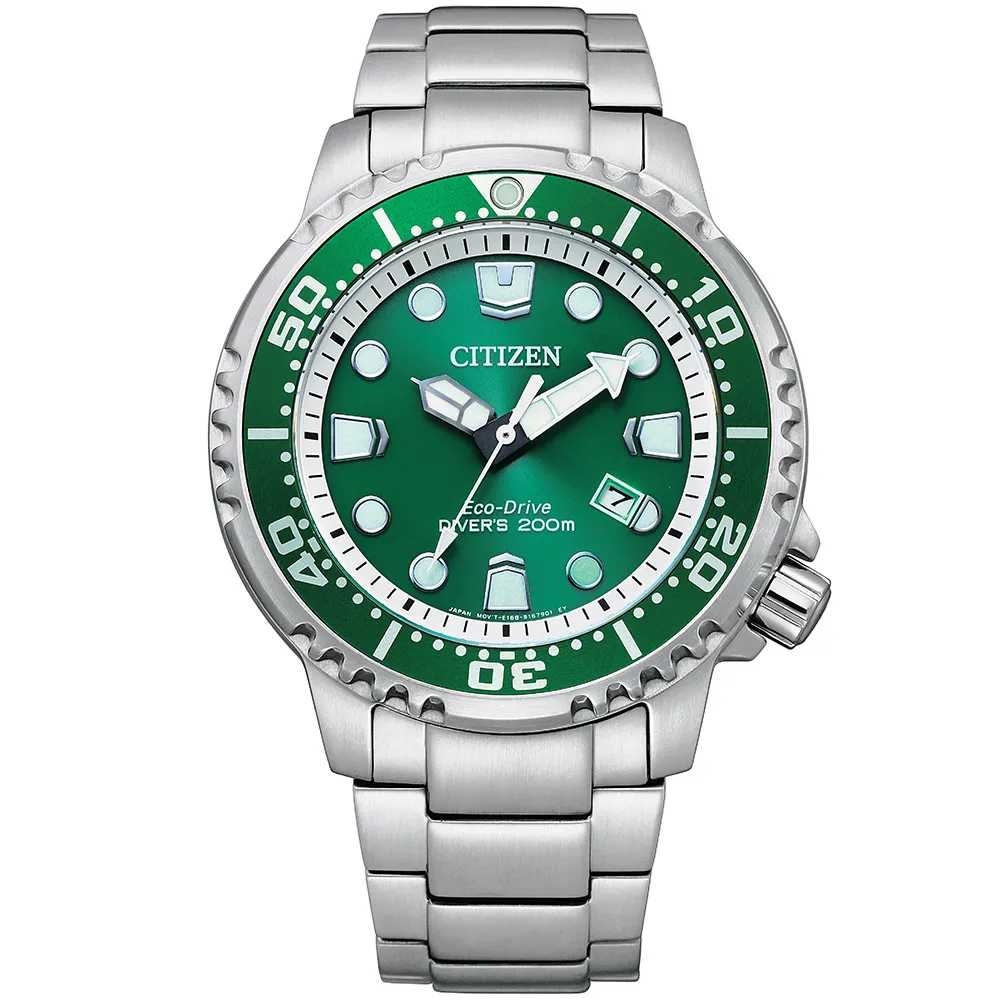 CITIZEN 星辰 PROMASTER情人節款光動能200米潛水錶/綠/44mm/BN0158-85X 歷史價格詳細信息