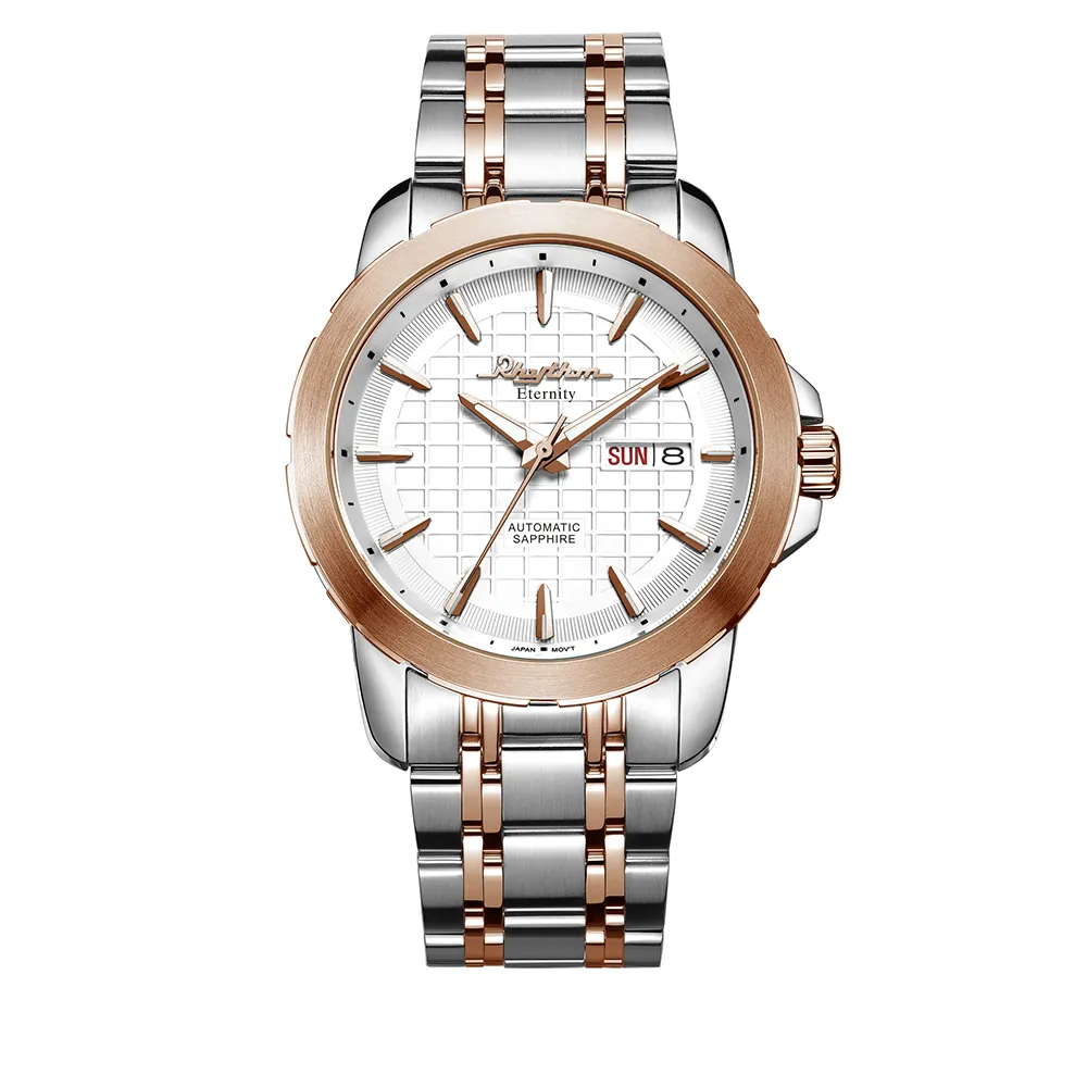 RHYTHM日本麗聲 時尚貝殼面鑲鑽日期顯示陶瓷腕錶-玫瑰金/半陶瓷錶帶 歷史價格詳細信息