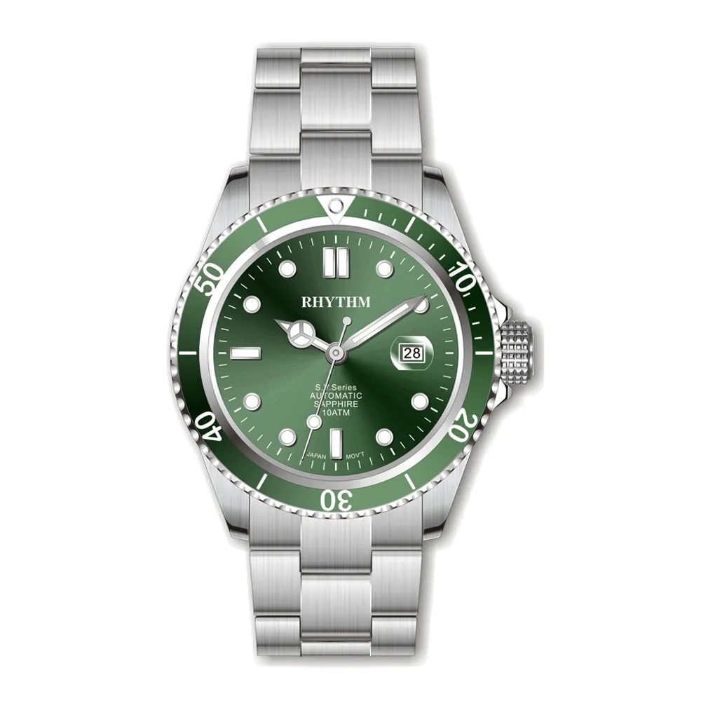 RHYTHM日本麗聲 防水100米分鐘印紋日期顯示石英腕錶-黑金/不鏽鋼錶帶 歷史價格詳細信息