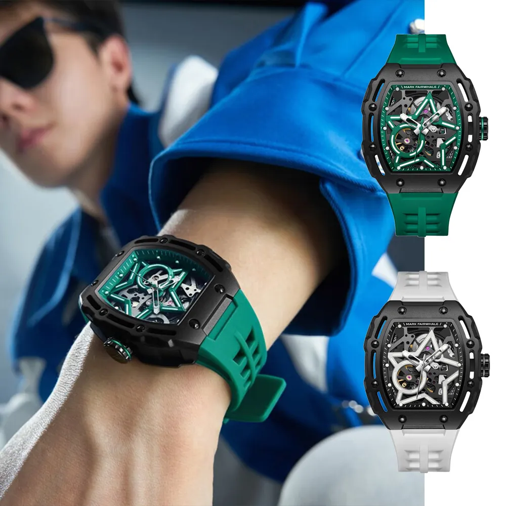 Mark fairwhale 馬克菲爾 PIONEER 開拓者系列 6120 賽車時尚個性 旅遊運動 鏤空夜光 不鏽鋼 手錶 歷史價格詳細信息