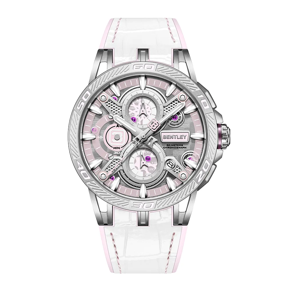 BENTLEY 賓利 THE OUROBOROS 魅影系列 BL-40 真三眼 牛皮 日期 夜光 手錶 花黃 歷史價格詳細信息