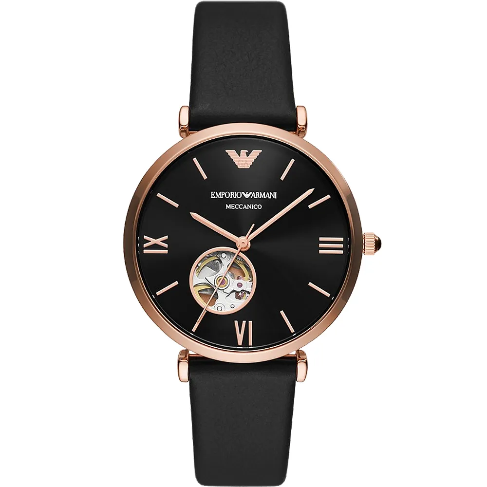 EMPORIO ARMANI機械手錶套組黑色x深藍色皮革錶帶43MM/AR80060 歷史價格詳細信息
