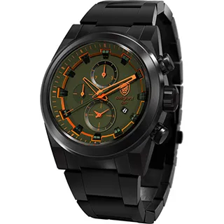 elegantsis Army 叢林戰鬥強悍三眼計時錶-深藍x銀/42mm ELJF48KS-OB03MA 歷史價格詳細信息