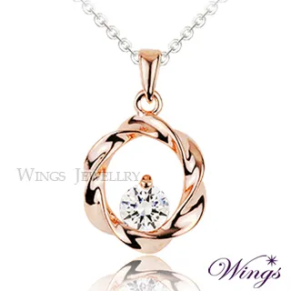 【WINGS】玫瑰心戀 925純銀精鍍玫瑰金八心八箭擬真鑽項鍊 歷史價格詳細信息