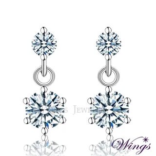 Wings 璀璨八心八箭一克拉擬真鑽 極美 進口方晶鋯石精鍍白K金美鑽戒指 女戒 單鑽 歷史價格詳細信息