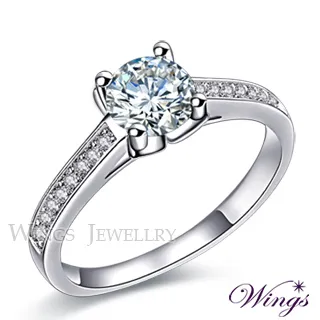 WINGS 戒指 八心八箭 傾城之戀方晶鋯石擬真鑽戒 歷史價格詳細信息