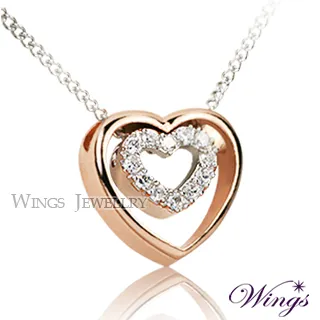 Wings 心有獨鍾 八心八箭進口方晶鋯石項鍊 NW077 歷史價格詳細信息