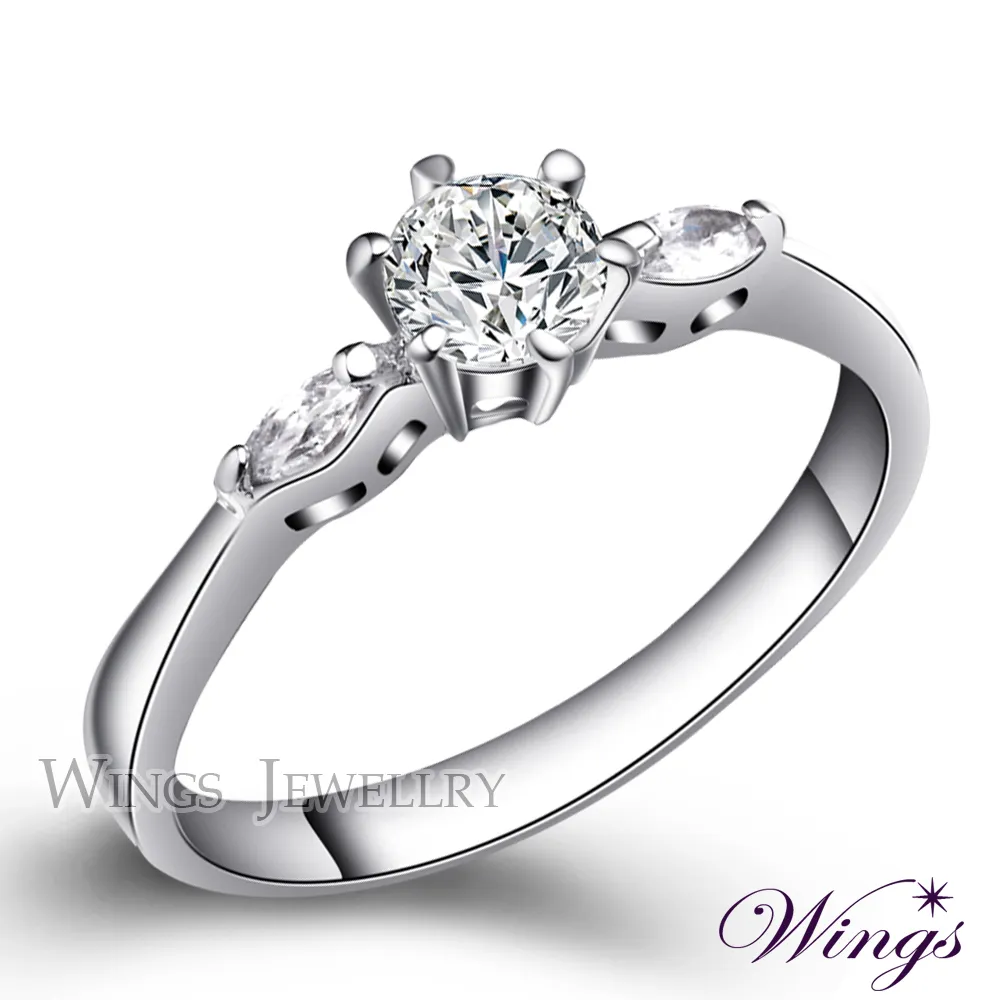 WINGS 戒指 八心八箭 傾城之戀方晶鋯石擬真鑽戒 歷史價格詳細信息