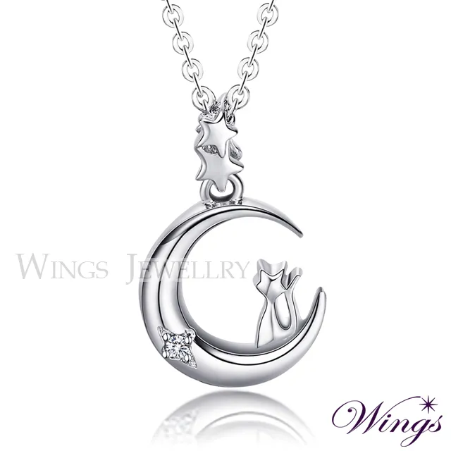 月亮小貓項鍊 鎖骨練 小貓 貓咪 動物 項鍊 白色情人節 禮物 告白 紀念日 精品 項鏈 歷史價格詳細信息