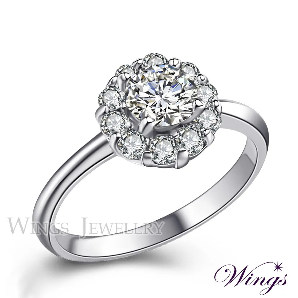 Wings 璀璨八心八箭一克拉擬真鑽 極美 進口方晶鋯石精鍍白K金美鑽戒指 女戒 單鑽 歷史價格詳細信息