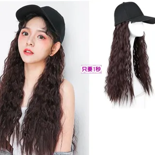 狐狸姬，連帽子假髮直髮加大髮量棒球帽造型假髮(加厚) 歷史價格詳細信息