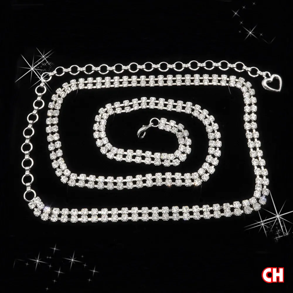 【CH-BELT 銓丞皮帶】奧鑽bling閃亮水鑽流行新潮造型女生腰帶鍊帶 歷史價格詳細信息