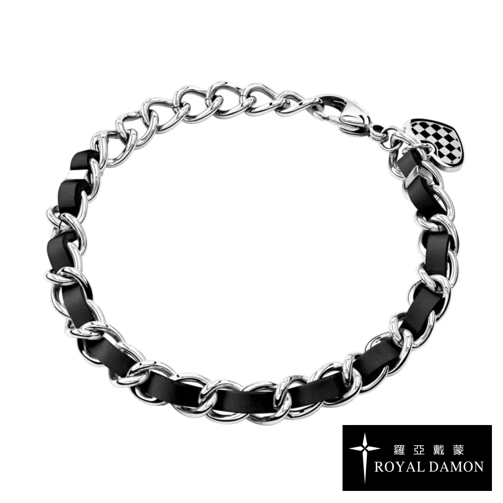Royal Damon 羅亞戴蒙 超帥氣皮革手鍊 (白) 歷史價格詳細信息