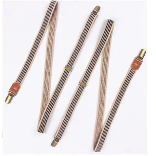 【拉福】四夾1.7cm牛皮背帶西裝吊帶(三色 可選色) 歷史價格詳細信息