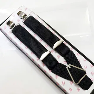 【拉福】四夾1.7cm牛皮背帶西裝吊帶(三色 可選色) 歷史價格詳細信息