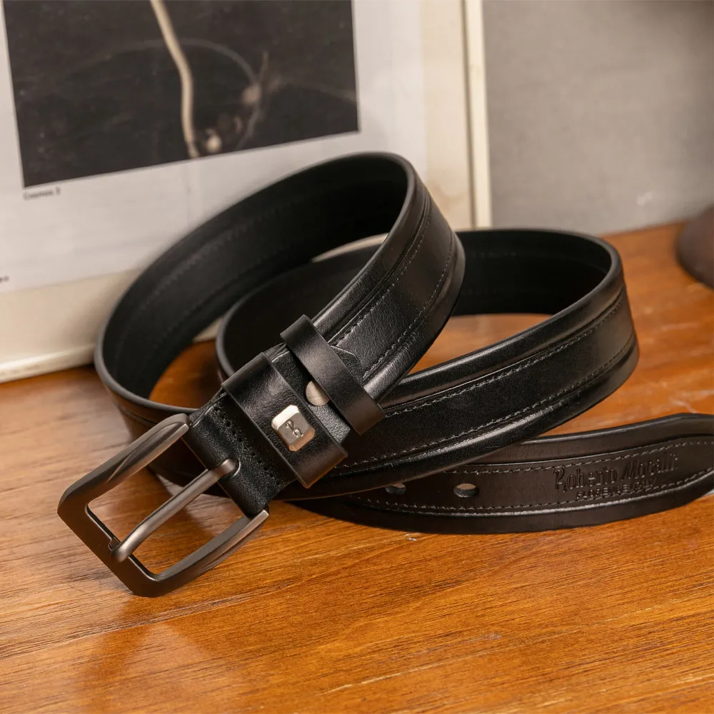 【Roberto Mocali】(RM-8123BKF)自動扣牛皮皮帶 歷史價格詳細信息