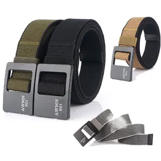 Laifuu拉福，旗鑑雙色帆布男腰帶休閒皮帶 歷史價格詳細信息