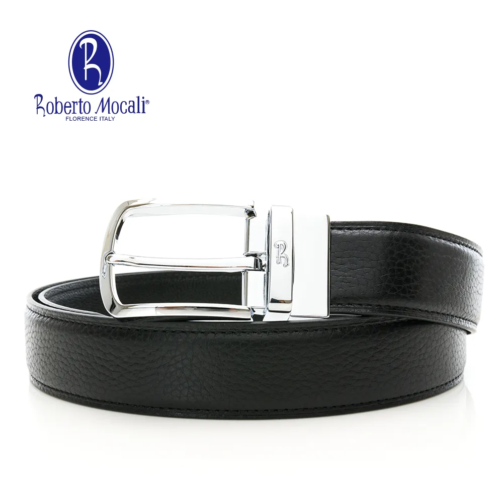【Roberto Mocali】(RM-8213BKF)扣洞式皮帶-黑色 歷史價格詳細信息