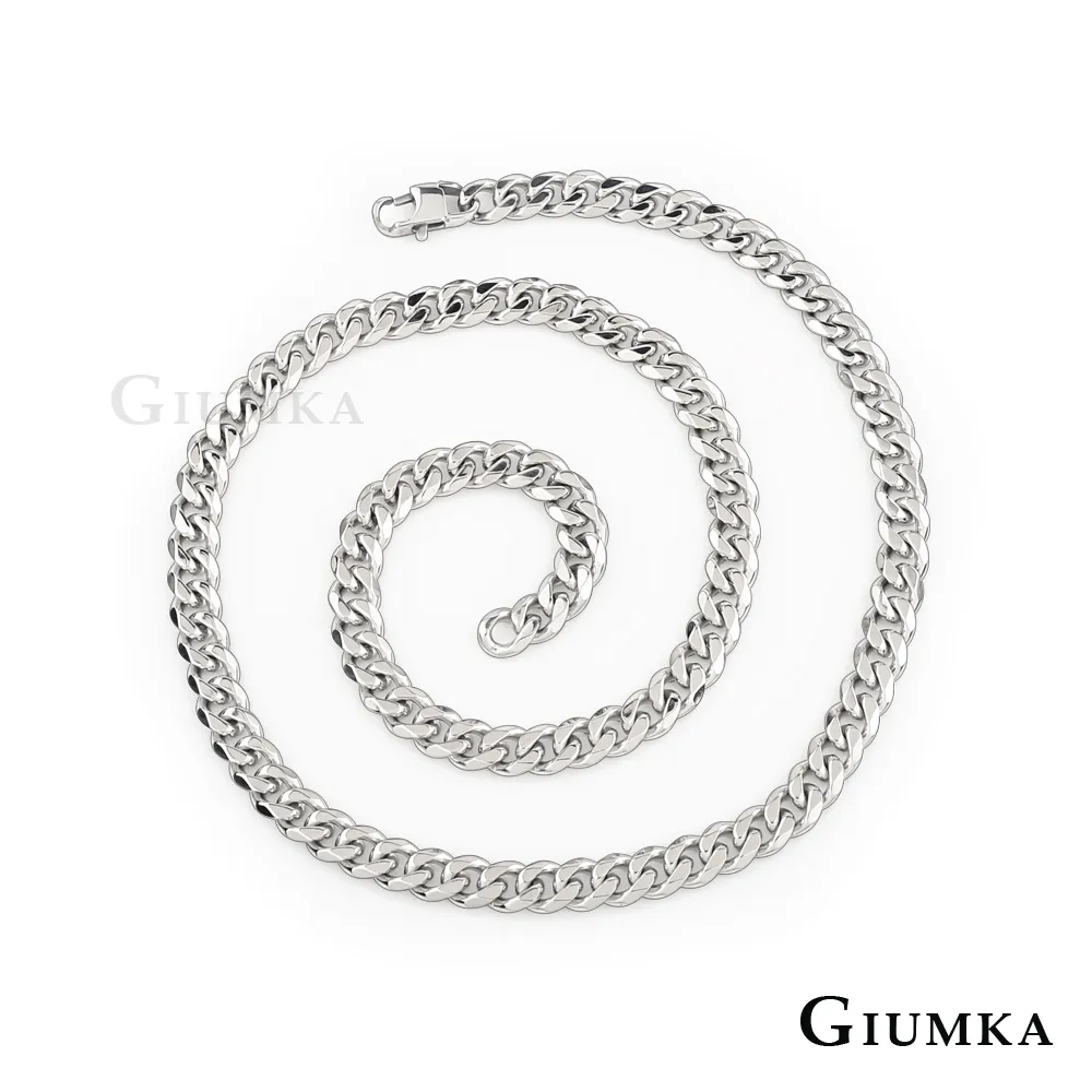 GIUMKA 古巴鏈白鋼手鏈 扣頭 1.3 CM 兩款任選 MH22007 歷史價格詳細信息