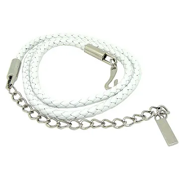 【Charme】時尚百搭蝴蝶結皮手鍊 優雅白 歷史價格詳細信息