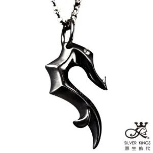 原生飾代SilverKings-心塵(墜子)-頂級白鋼工藝-搭配質感細膩美國黑牛皮繩 歷史價格詳細信息