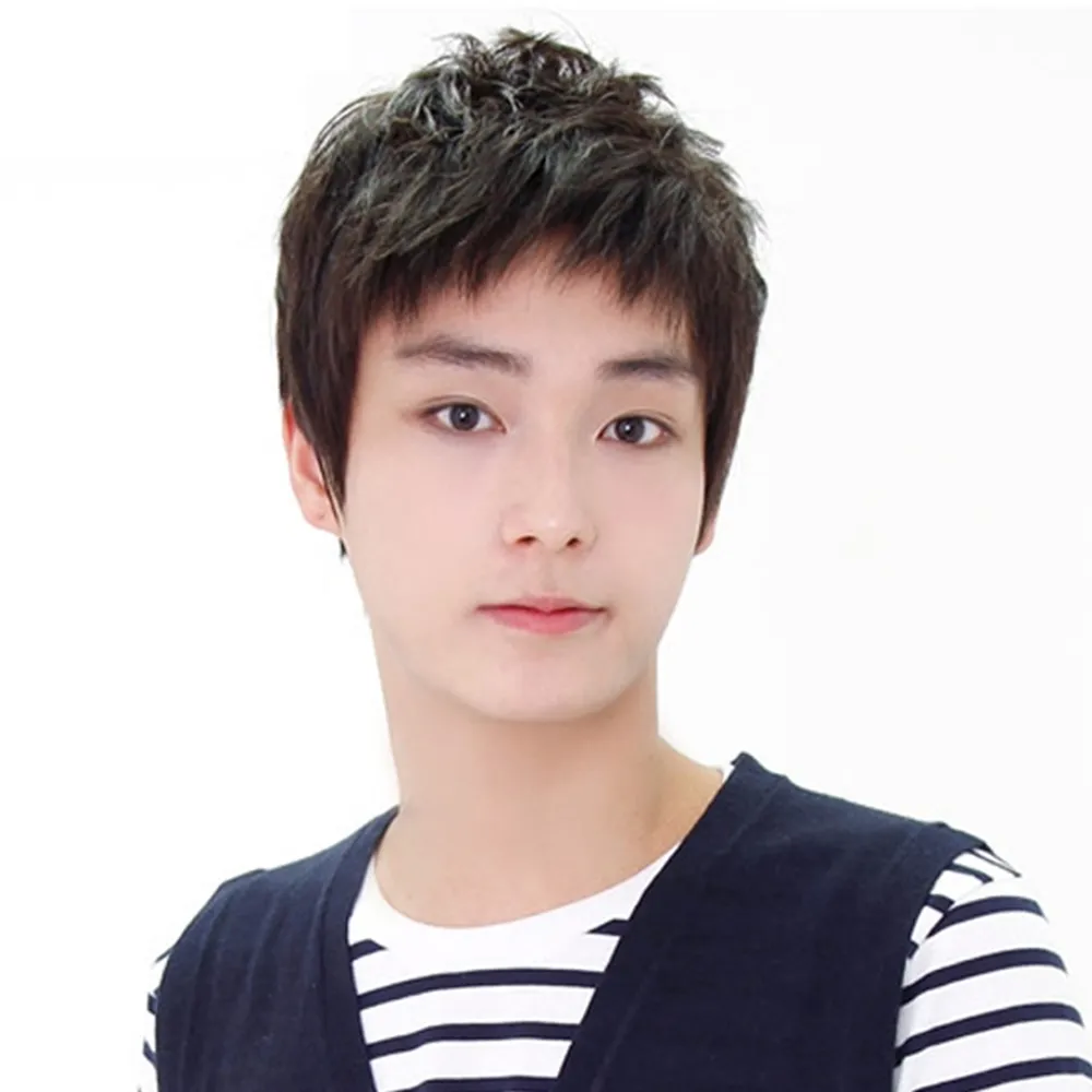 整頂真髮絲假髮-自然黑色直髮逼真男假髮父親節禮物73vb12【巴黎精品】 歷史價格詳細信息