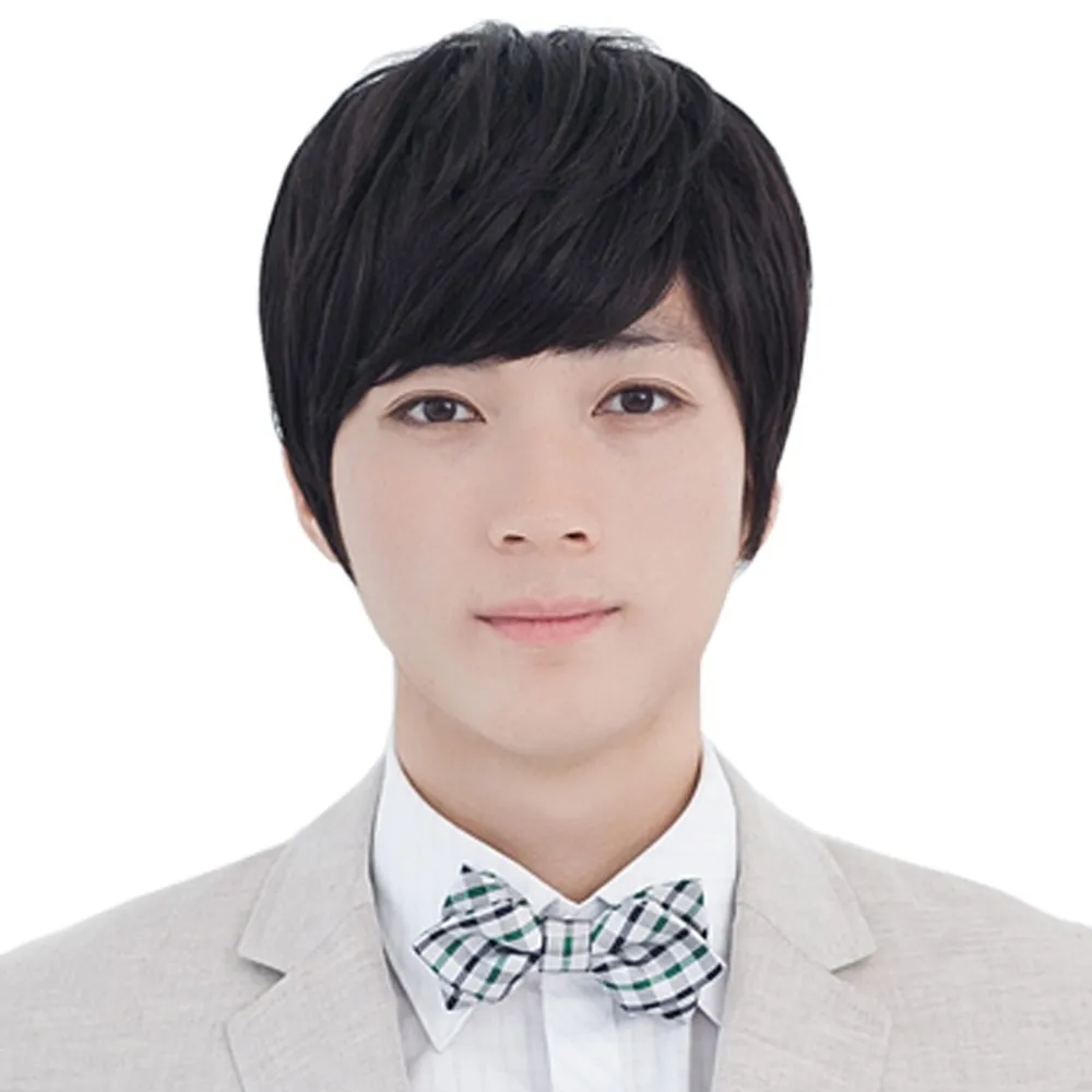 整頂男徦發真發中老年徦發男短發爸爸光頭徦發男式斜劉海徦發化療 歷史價格詳細信息