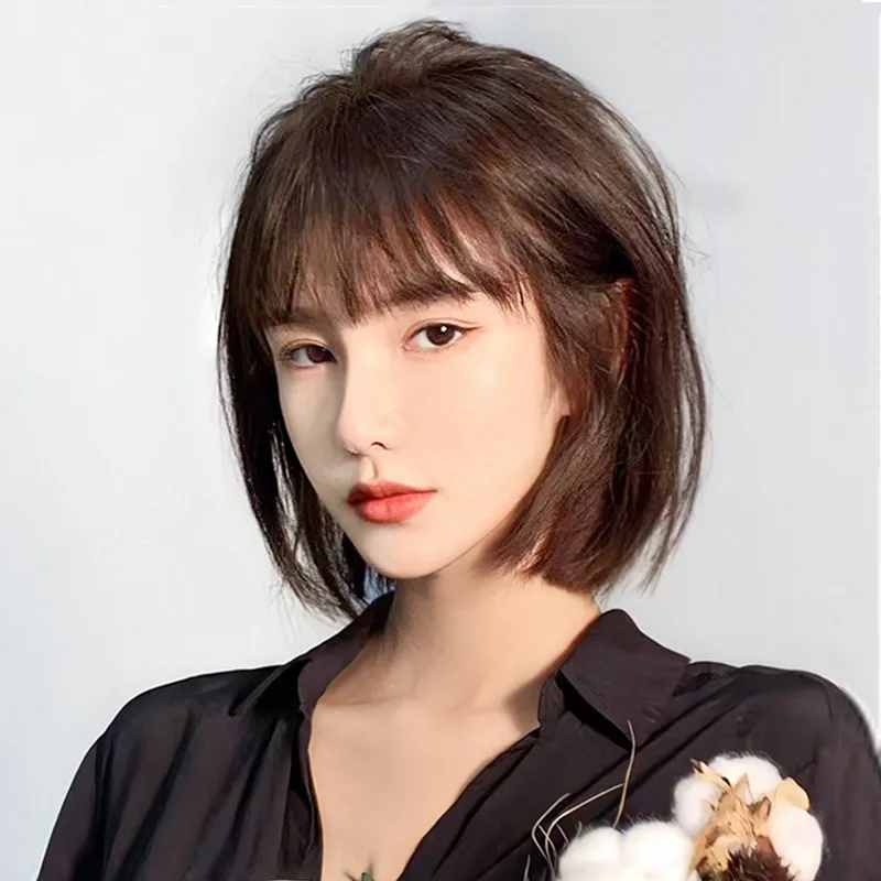 女假髮整頂真髮絲-空氣瀏海中長直髮美髮用品2色74ah25【巴黎精品】 歷史價格詳細信息