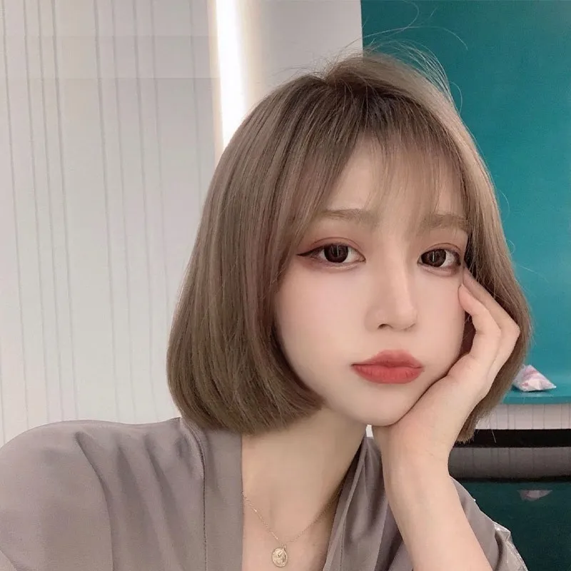 女假髮整頂真髮絲-法式瀏海波波頭短直髮美髮用品2色74ah11【巴黎精品】 歷史價格詳細信息