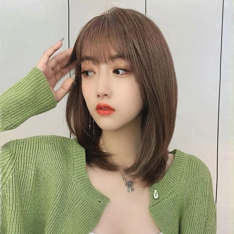 女假髮整頂真髮絲-空氣瀏海中長直髮美髮用品2色74ah25【巴黎精品】 歷史價格詳細信息