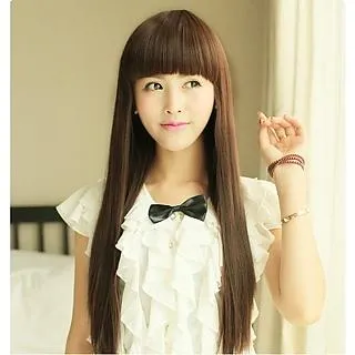 女假髮整頂長假髮-氣質可愛齊瀏海長直髮女美髮用品母親節禮物3色69o52【巴黎精品】 歷史價格詳細信息