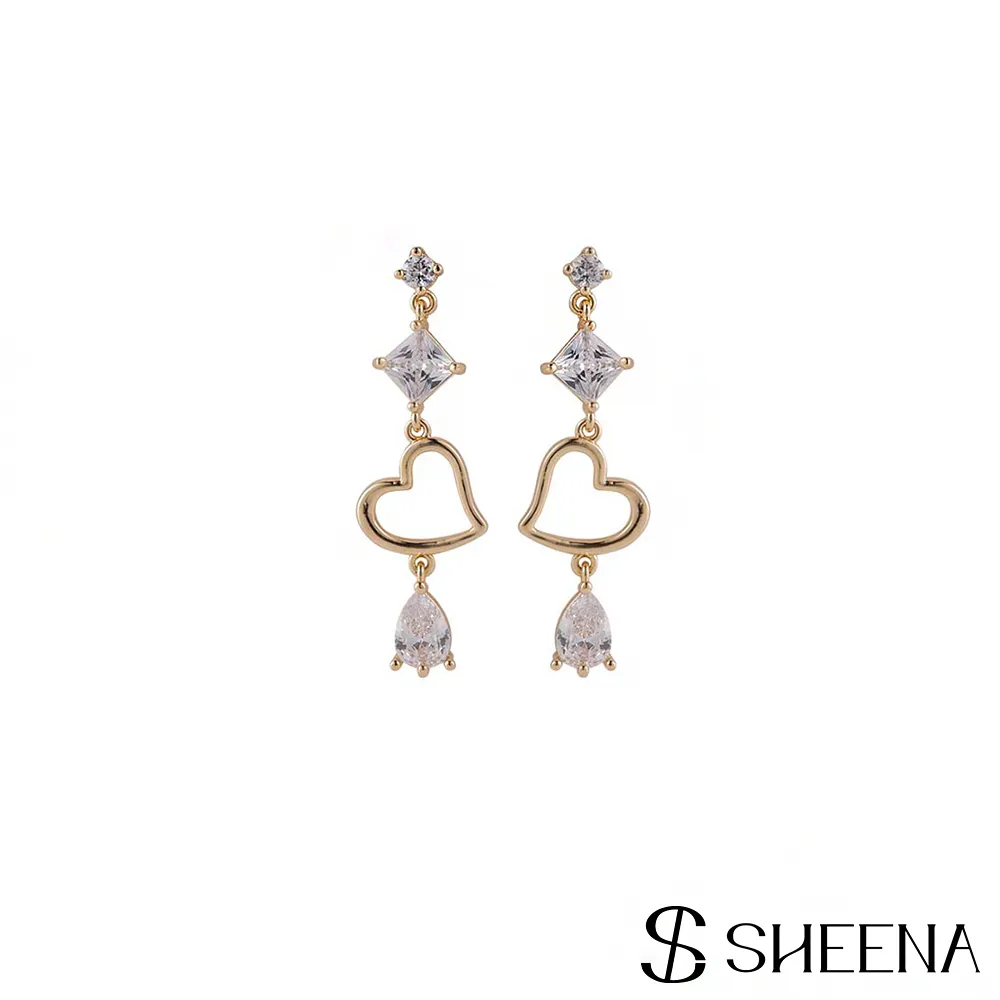 【SHEENA】鏤空星球鋯石耳釘-金 歷史價格詳細信息