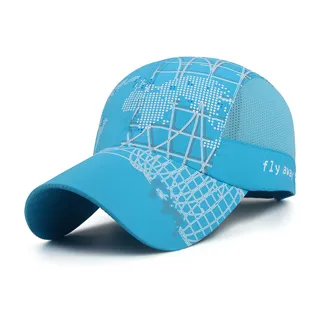 涼感抗UV輕薄速乾防曬遮陽戶外地球風棒球帽鴨舌帽-玫紅、黑、灰、藍4色可選 歷史價格詳細信息