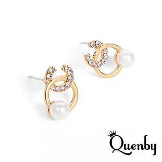 【Quenby】質感系美女最愛設計款耳環/耳針(耳針/飾品/配件) 歷史價格詳細信息