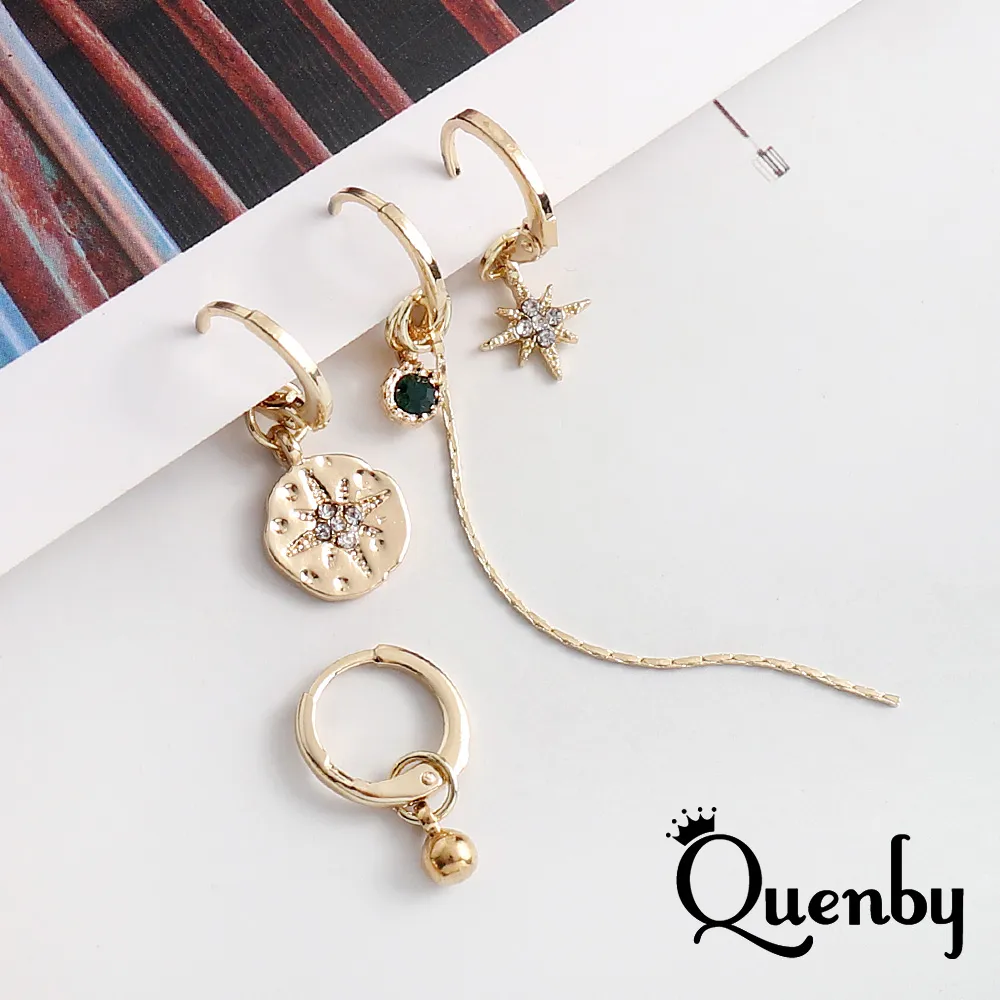 Quenby 韓國新潮視覺多變化潮耳環/耳針 歷史價格詳細信息