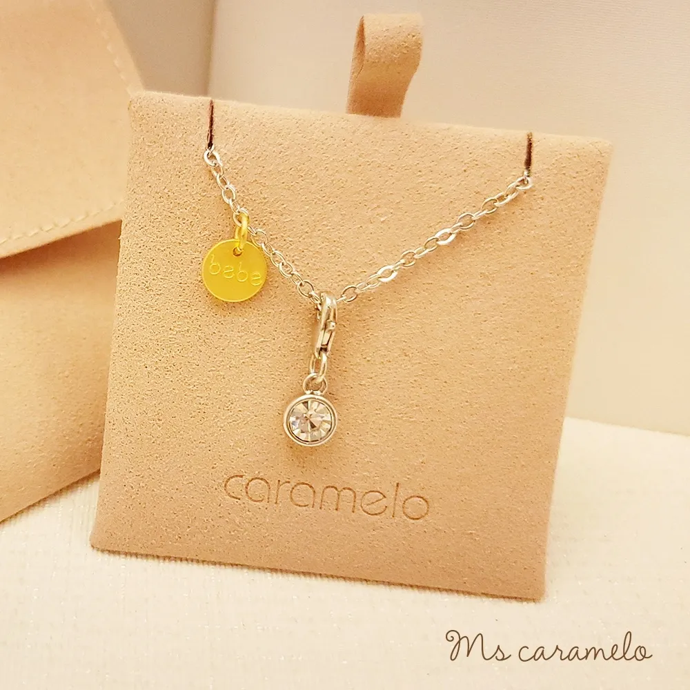 【焦糖小姐 Ms caramelo】藍水晶項鍊 10月誕生石 (K黃款) 歷史價格詳細信息