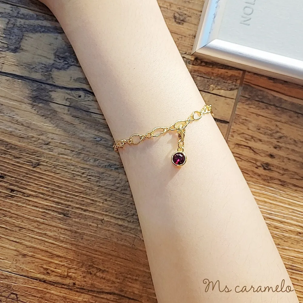 【焦糖小姐 Ms caramelo】讓佩戴者內心愉快 紅水晶項鍊 (K黃款) 歷史價格詳細信息