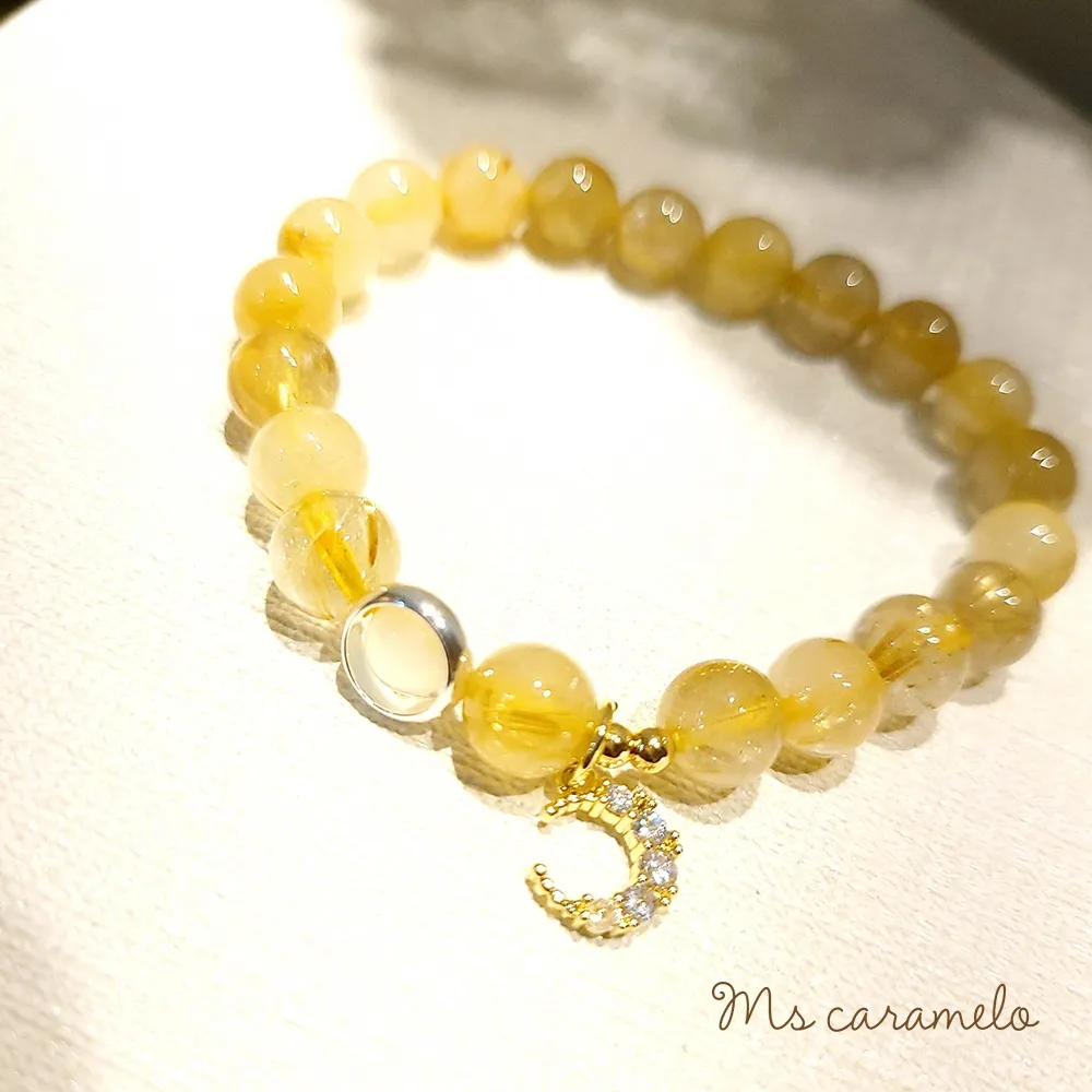 【焦糖小姐 Ms caramelo】藍水晶手鍊 10月誕生石 (K白款) 歷史價格詳細信息