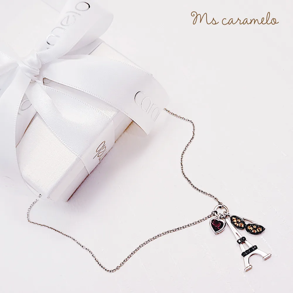 【焦糖小姐 Ms caramelo】藍水晶項鍊 10月誕生石 (K黃款) 歷史價格詳細信息