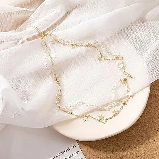 PS MALL水晶珠子魚尾手鏈 串珠手飾 2入 歷史價格詳細信息