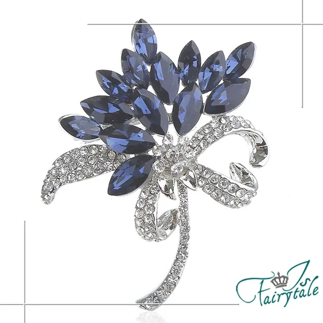 【伊飾童話】祝福滿天星＊水晶鑽別針胸針/銀白藍 價格比較,價格查詢,歷史價格詳細信息