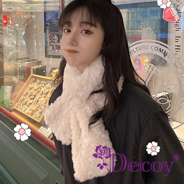 【Decoy】韓版波點 雙色加厚仿羊絨少女風氣質披肩圍巾/黑色 歷史價格詳細信息