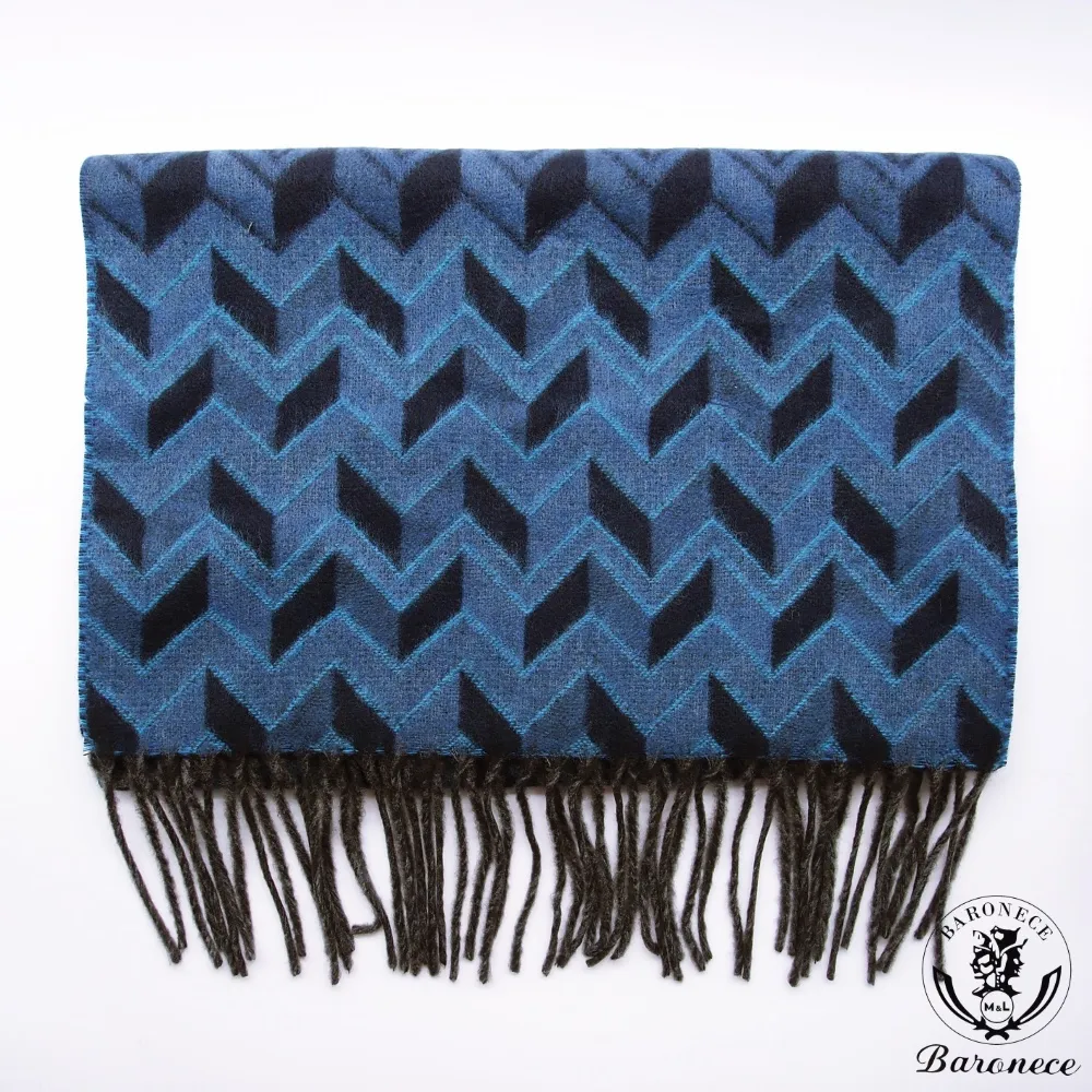 【BARONECE】經典幾何系列保暖圍巾_灰(731060-96) 歷史價格詳細信息