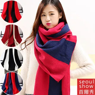 Seoul Show首爾秀 三角形經典格紋仿羊絨男女圍巾披肩 歷史價格詳細信息