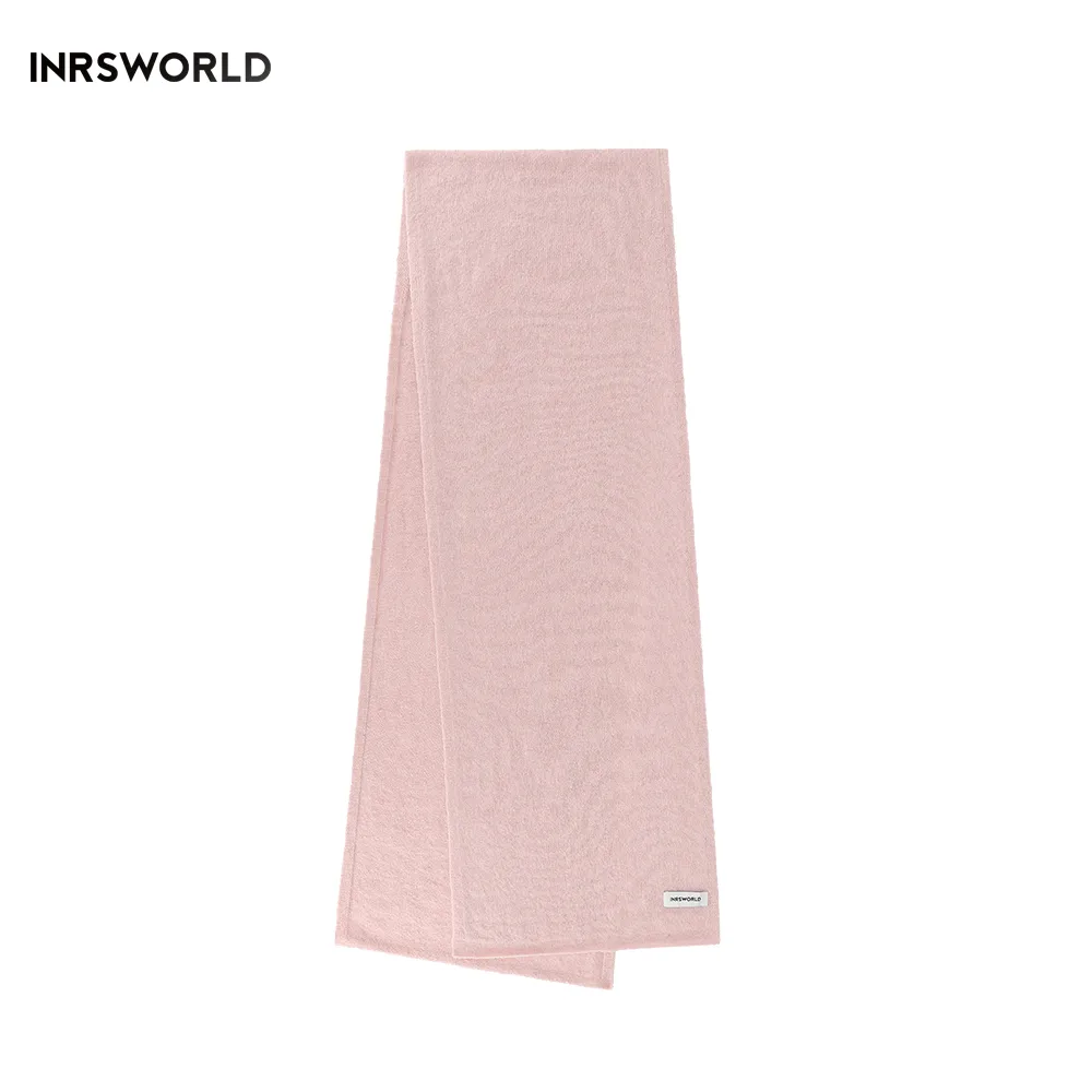 羊毛圍巾【ISW】針織羊毛圍巾-杏色 設計師品牌 歷史價格詳細信息