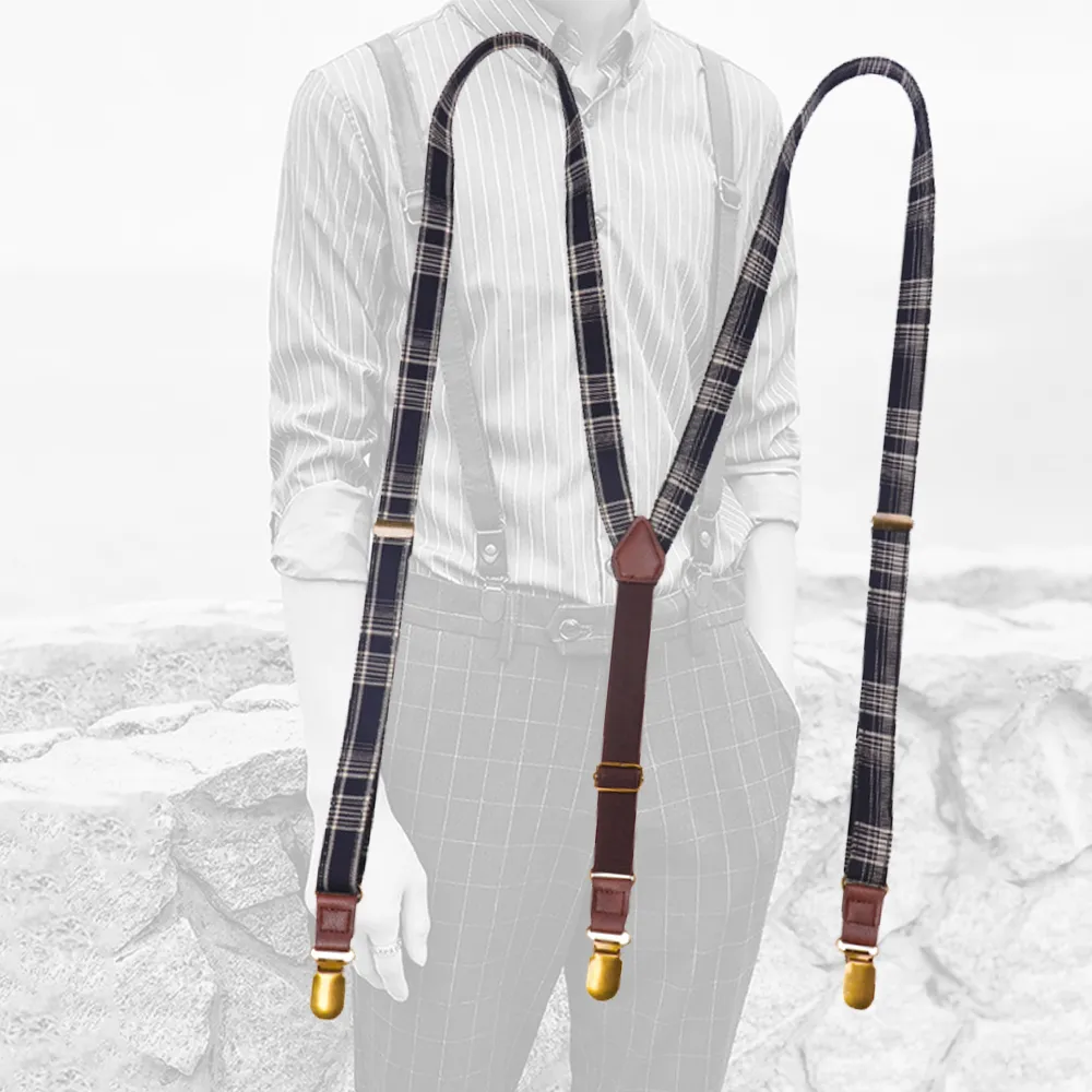 Laifuu.吊帶二夾探員型真皮後交叉吊帶背帶 歷史價格詳細信息