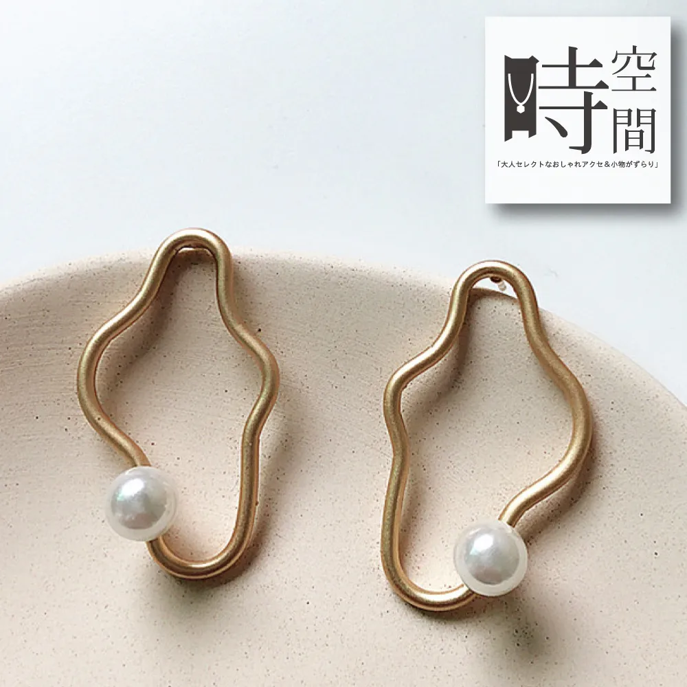 『時空間』華麗金屬質感花瓣造型珍珠耳環 歷史價格詳細信息